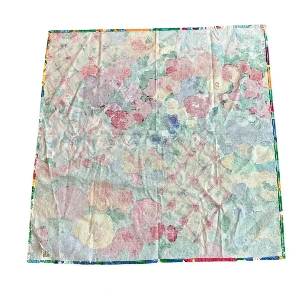 Goeters For Necessities Bold Floral Napkins Vintage Retro Colorful 21